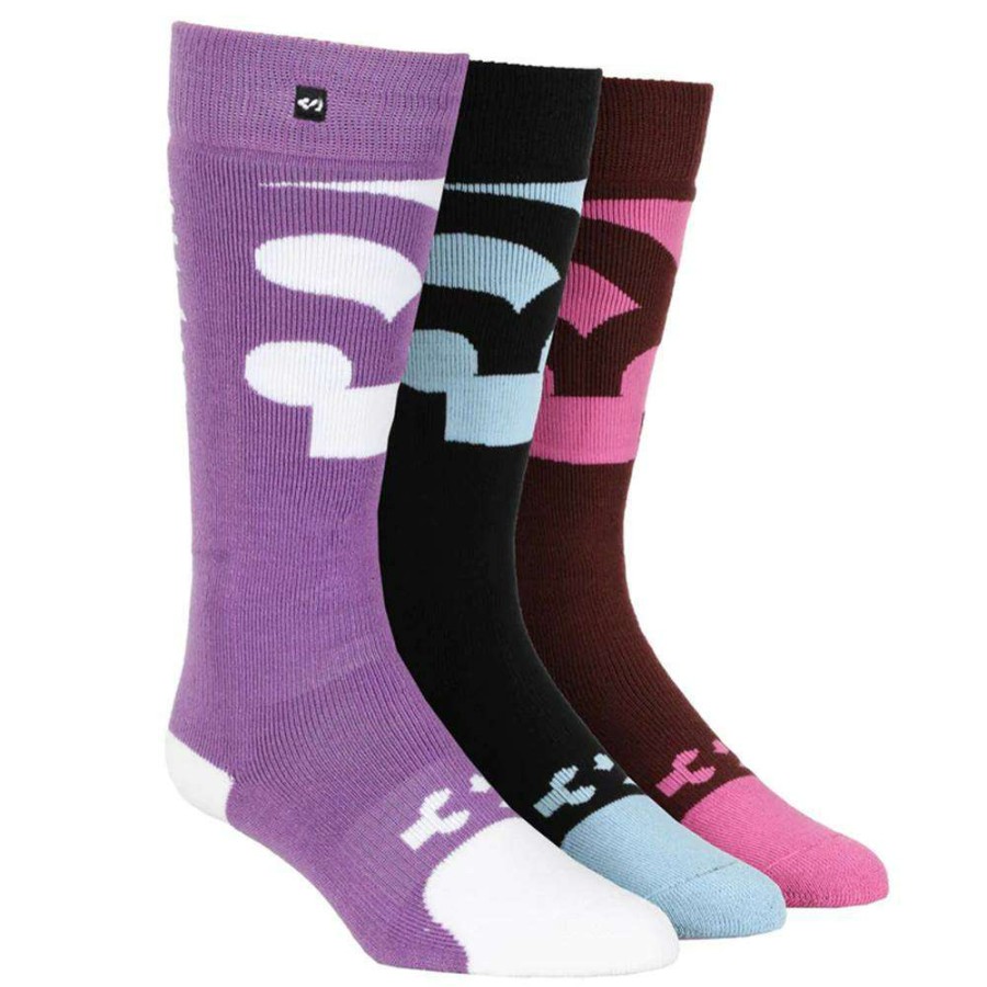 Apparel * | Thirtytwo Womens Cutout Sock 3-Pack 2020 Quality Guarantee Multi