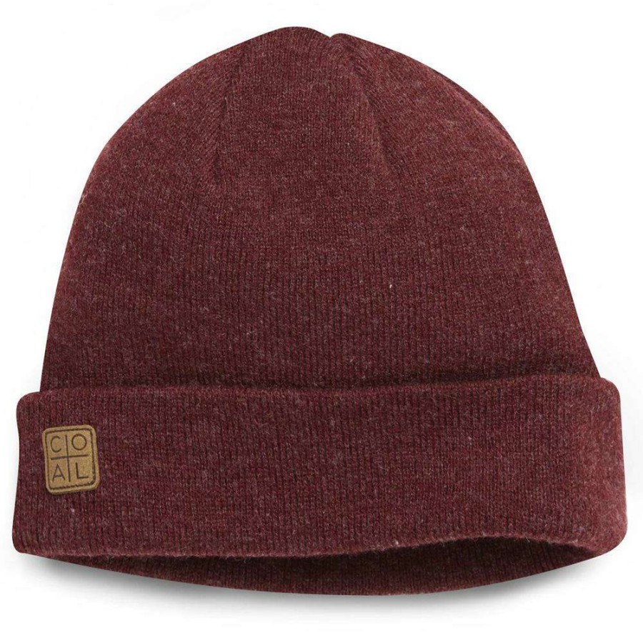 Beanie * | Coal The Harbor Beanie Cheaper Heather Burgundy