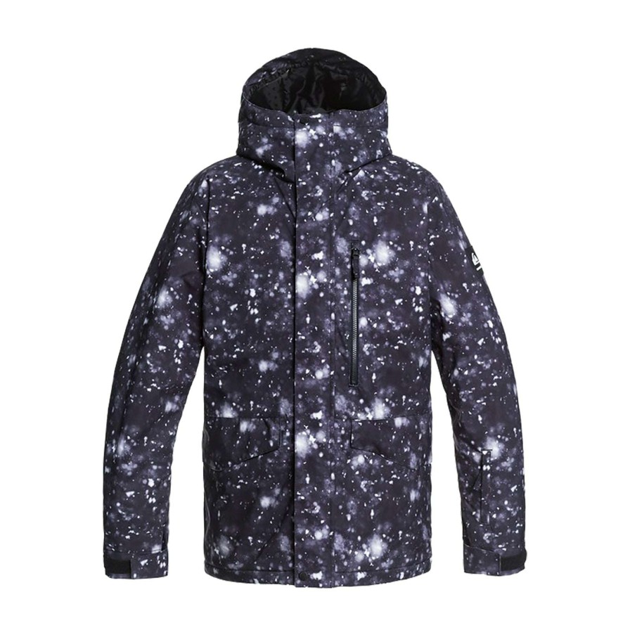 Apparel * | Quiksilver Mission Printed Jacket 2021 High Quality True Black Woolflakes