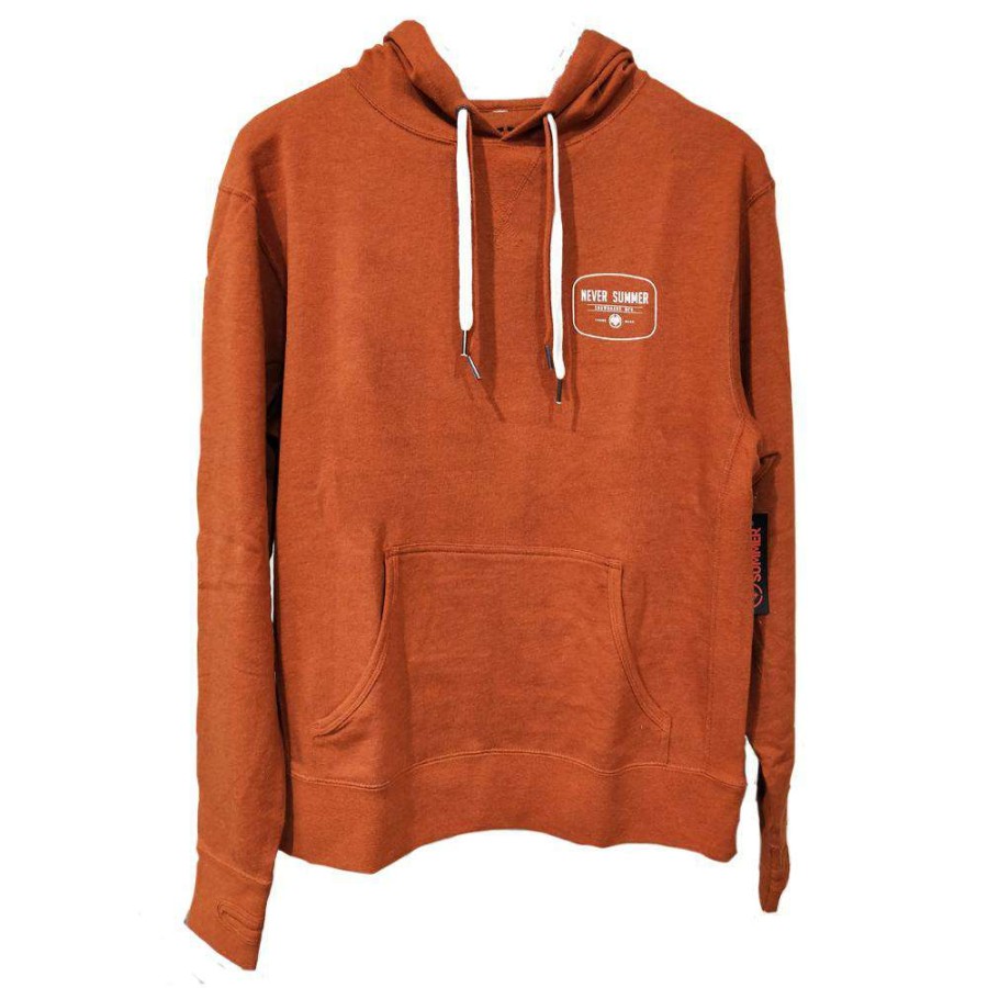 Apparel * | Never Summer Womens Fuel Pullover Hoodie Cheaper Burnt Orange Heather