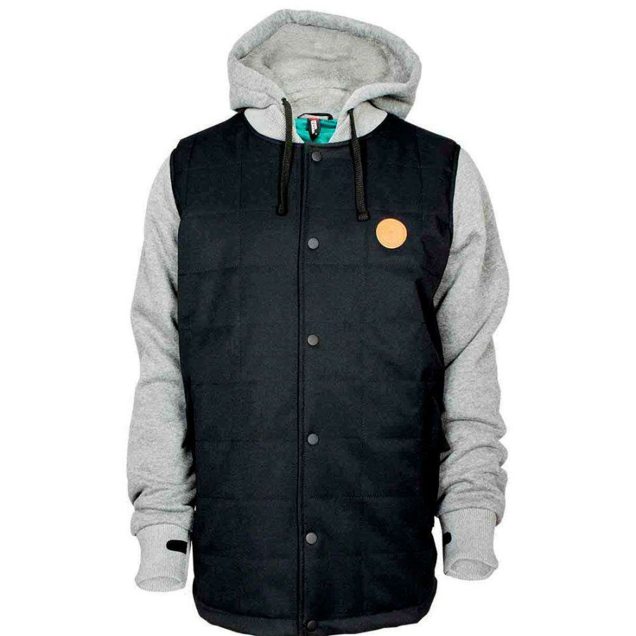 Apparel * | Never Summer Alpine Fleece Jacket Online Black/Grey