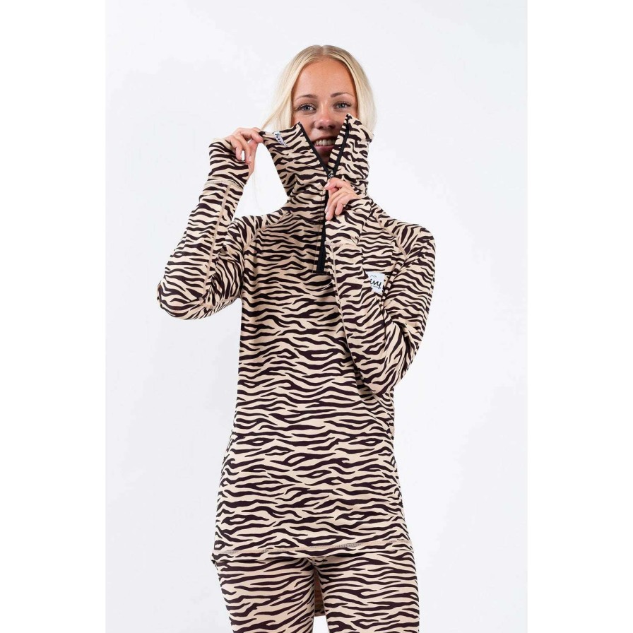 Apparel * | Eivy Womens Icecold Zip Top 2021 Cheaper Zebra