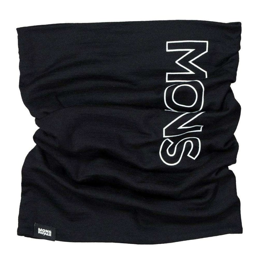 Accessories * | Mons Royale Double Up Neckwarmer 2020 Hot Selling Black