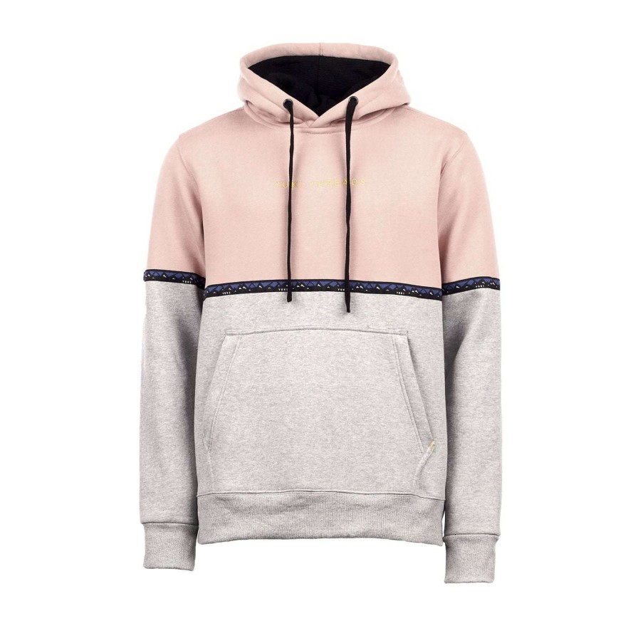 Apparel * | Yuki Threads Big L Hoodie Quick Expedition Dusty Pink/Heather Grey