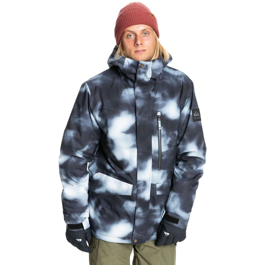 Apparel * | Quiksilver Mission Printed Jacket 2022 Reduced Price Black Particul