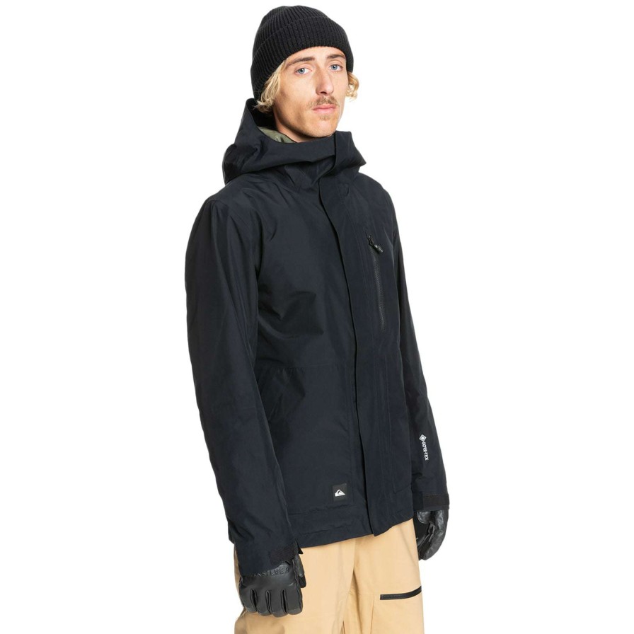 Apparel * | Quiksilver Mission Gore-Tex Jacket 2022 Hot Selling True Black