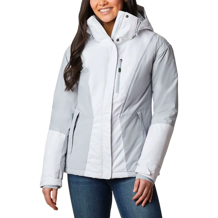 Apparel * | Columbia Last Tracks Womens Jacket Radiant Model White/Cirrus Grey